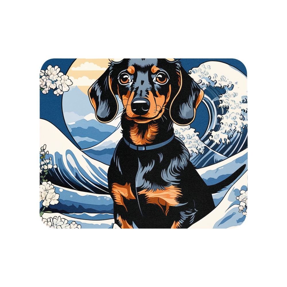 PugMug Custom Black Dachshund Mouse Pad