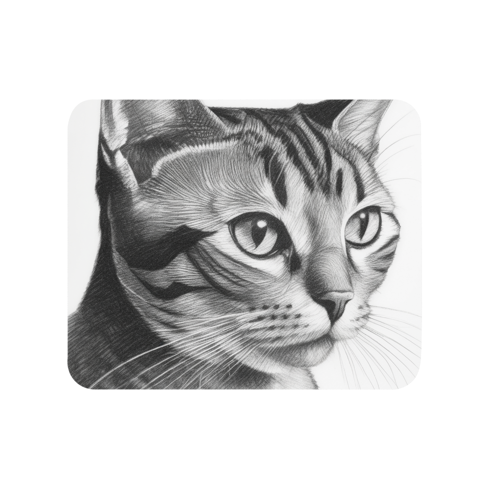 PugMug Custom Black American Shorthair Cat Mouse Pad