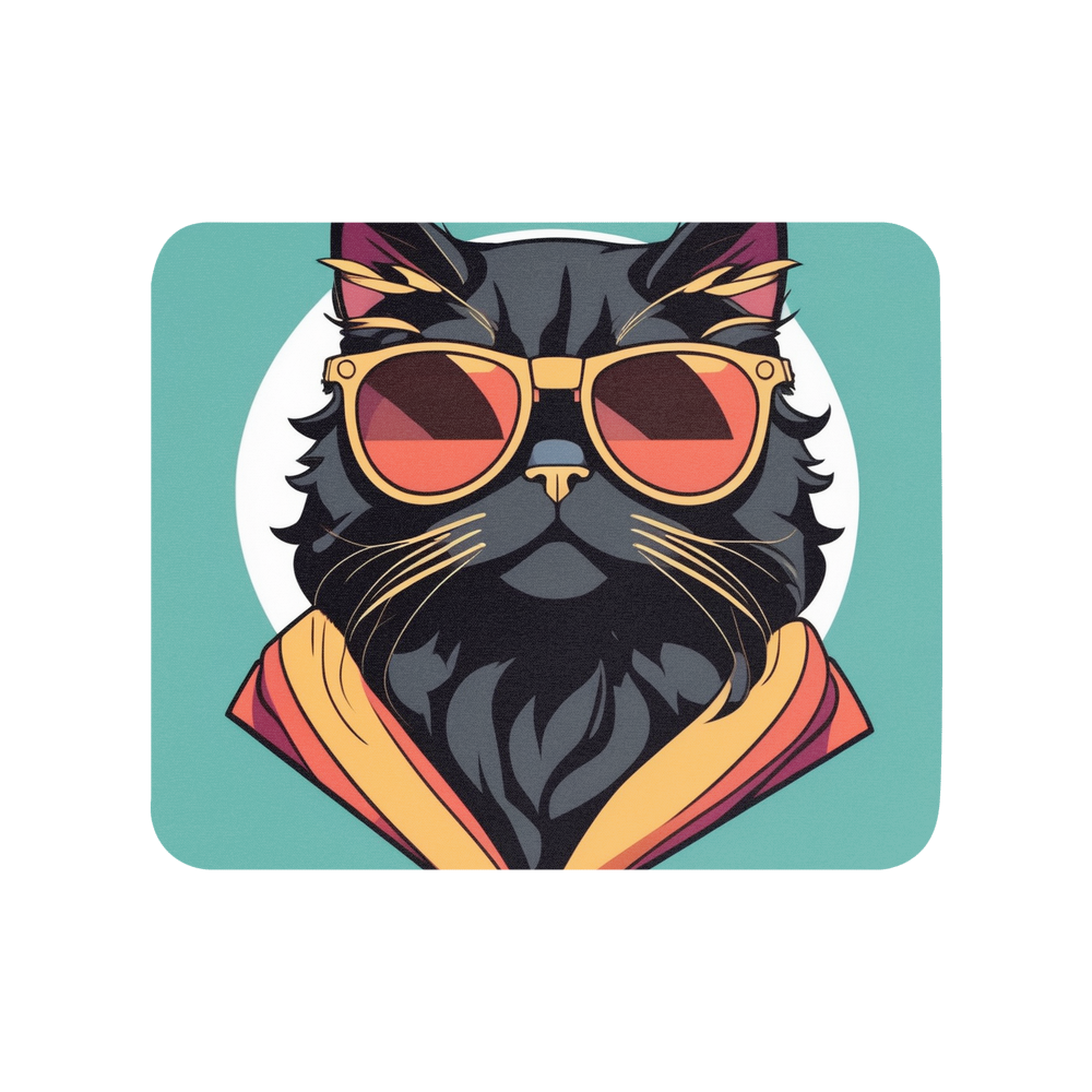 PugMug Custom Black Persian Cat Mouse Pad