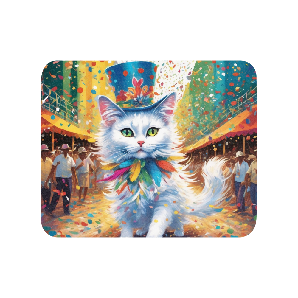 PugMug Custom White Companion Cat Mouse Pad