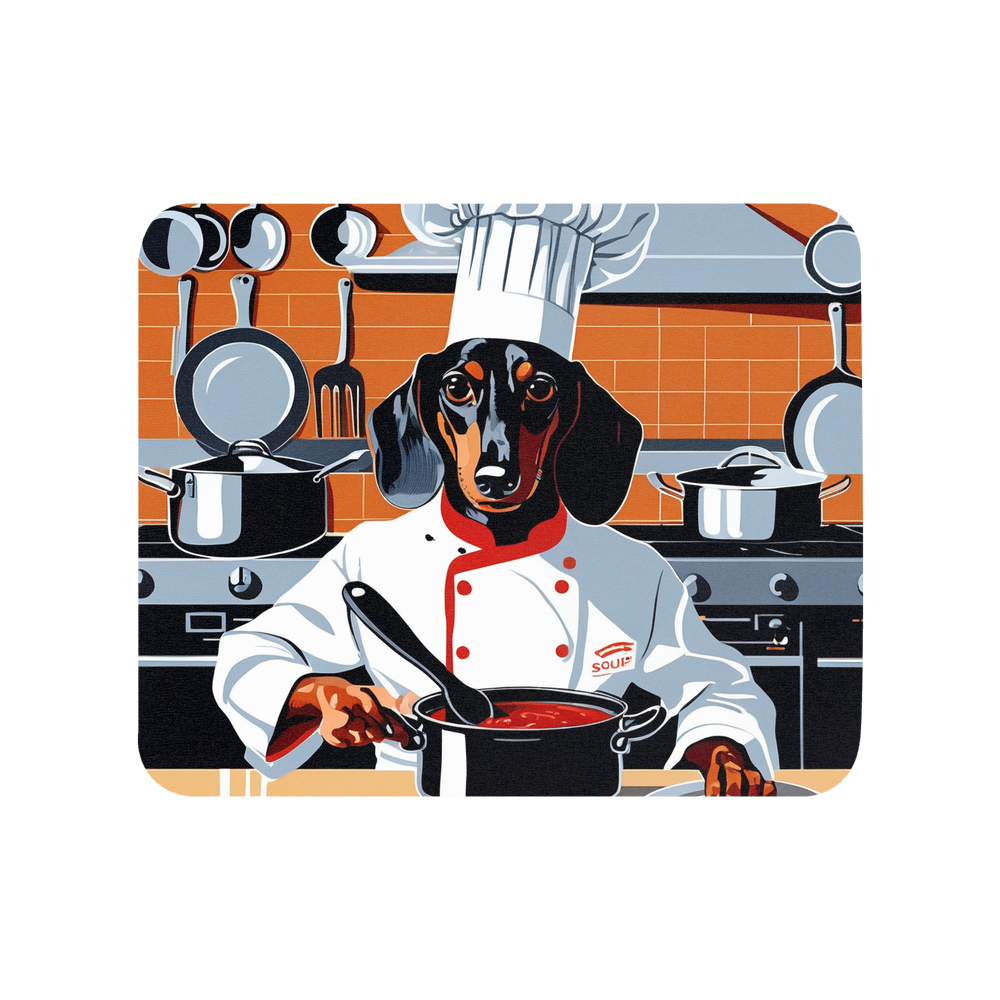 PugMug Custom Black Dachshund Mouse Pad