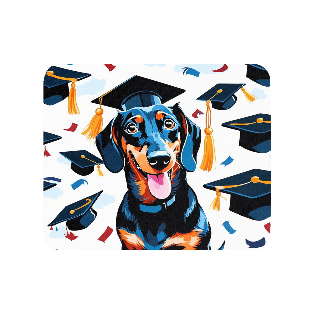 PugMug Custom Black Dachshund Mouse Pad