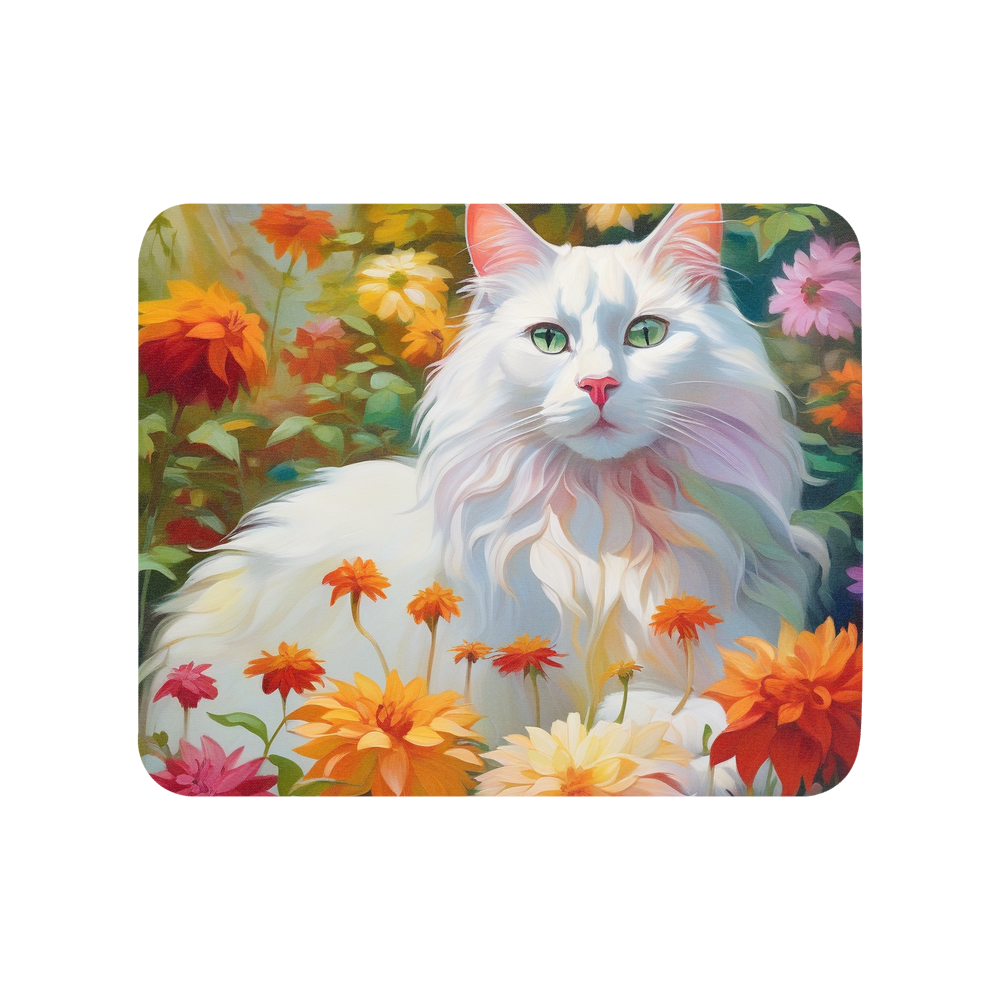 PugMug Custom White Companion Cat Mouse Pad