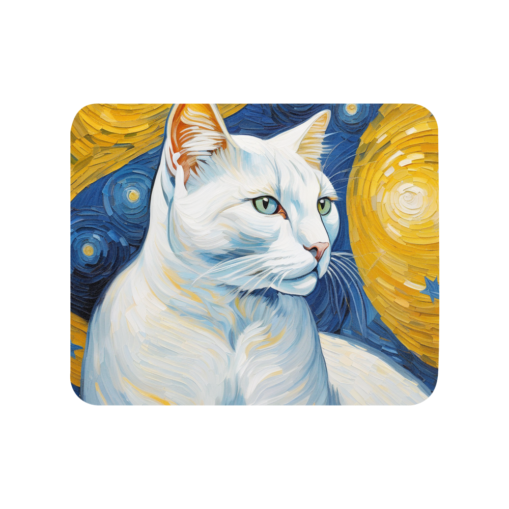 PugMug Custom White Exotic Cat Mouse Pad