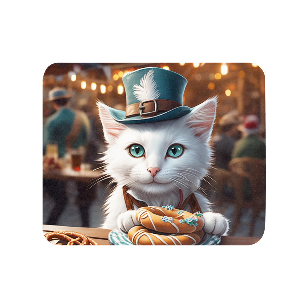 PugMug Custom White Companion Cat Mouse Pad