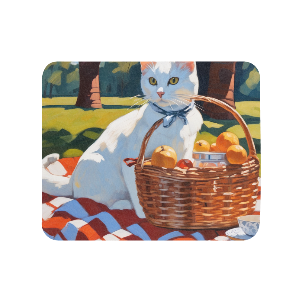 PugMug Custom White Companion Cat Mouse Pad