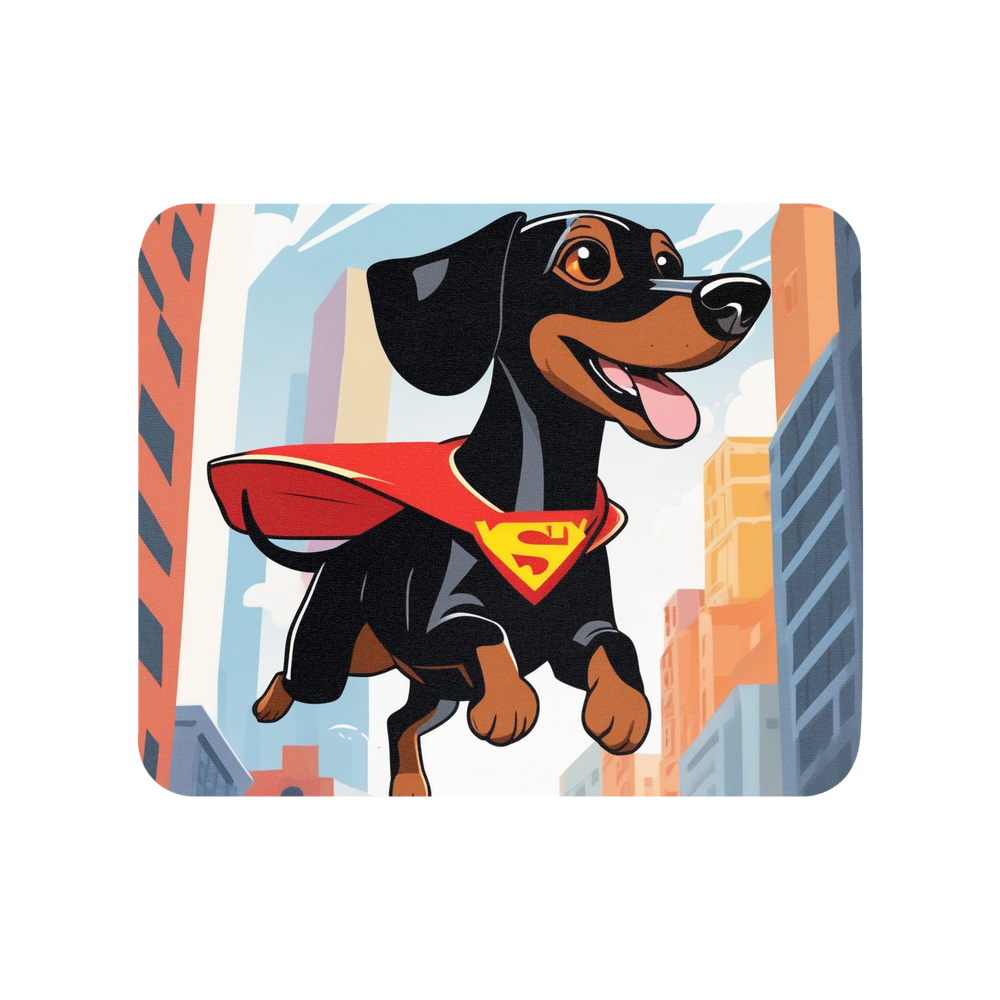 PugMug Custom Black Dachshund Mouse Pad