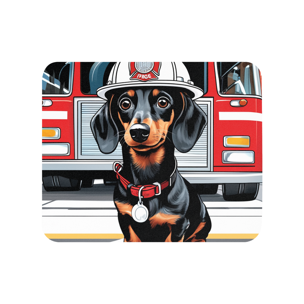 PugMug Custom Black Dachshund Mouse Pad