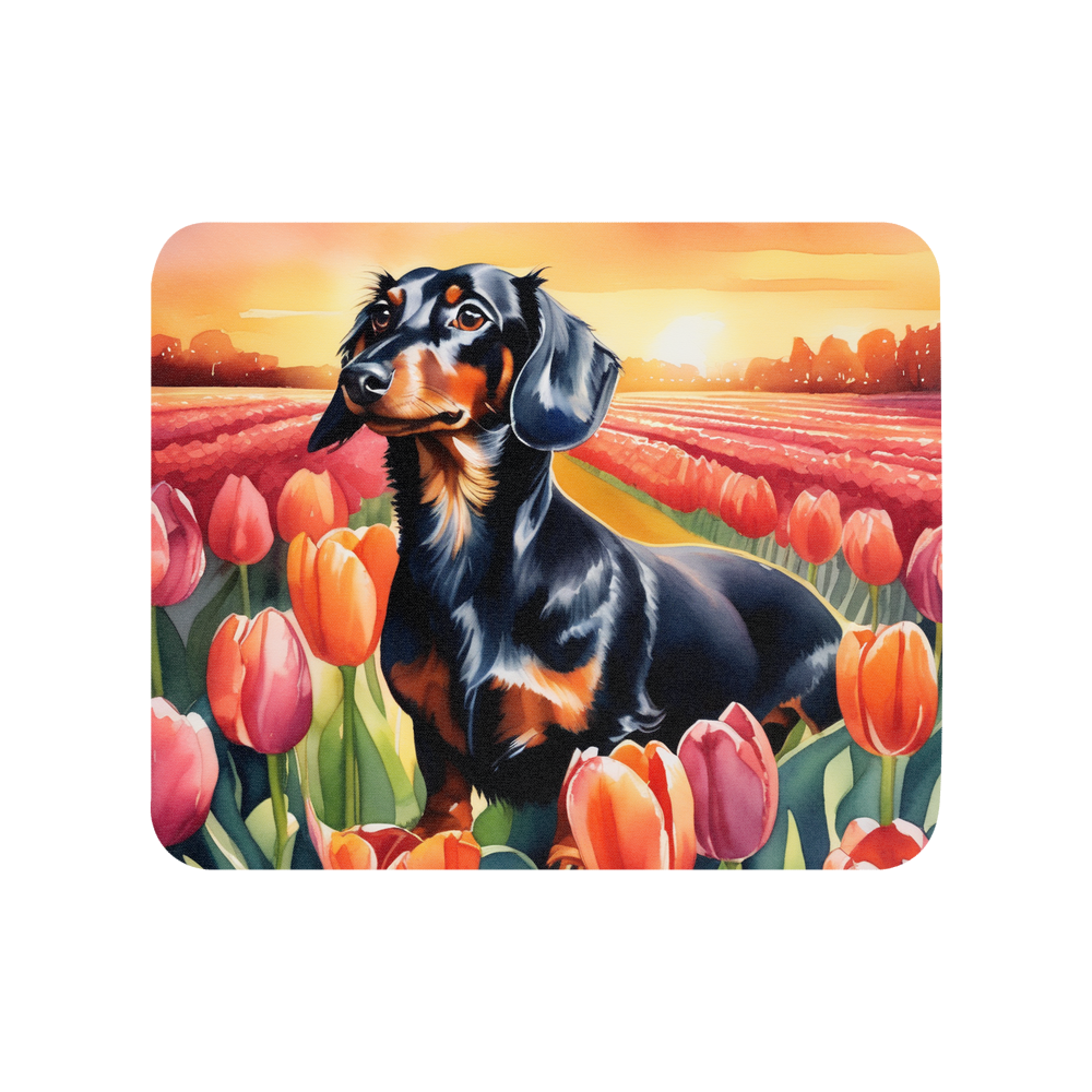 PugMug Custom Black Dachshund Mouse Pad
