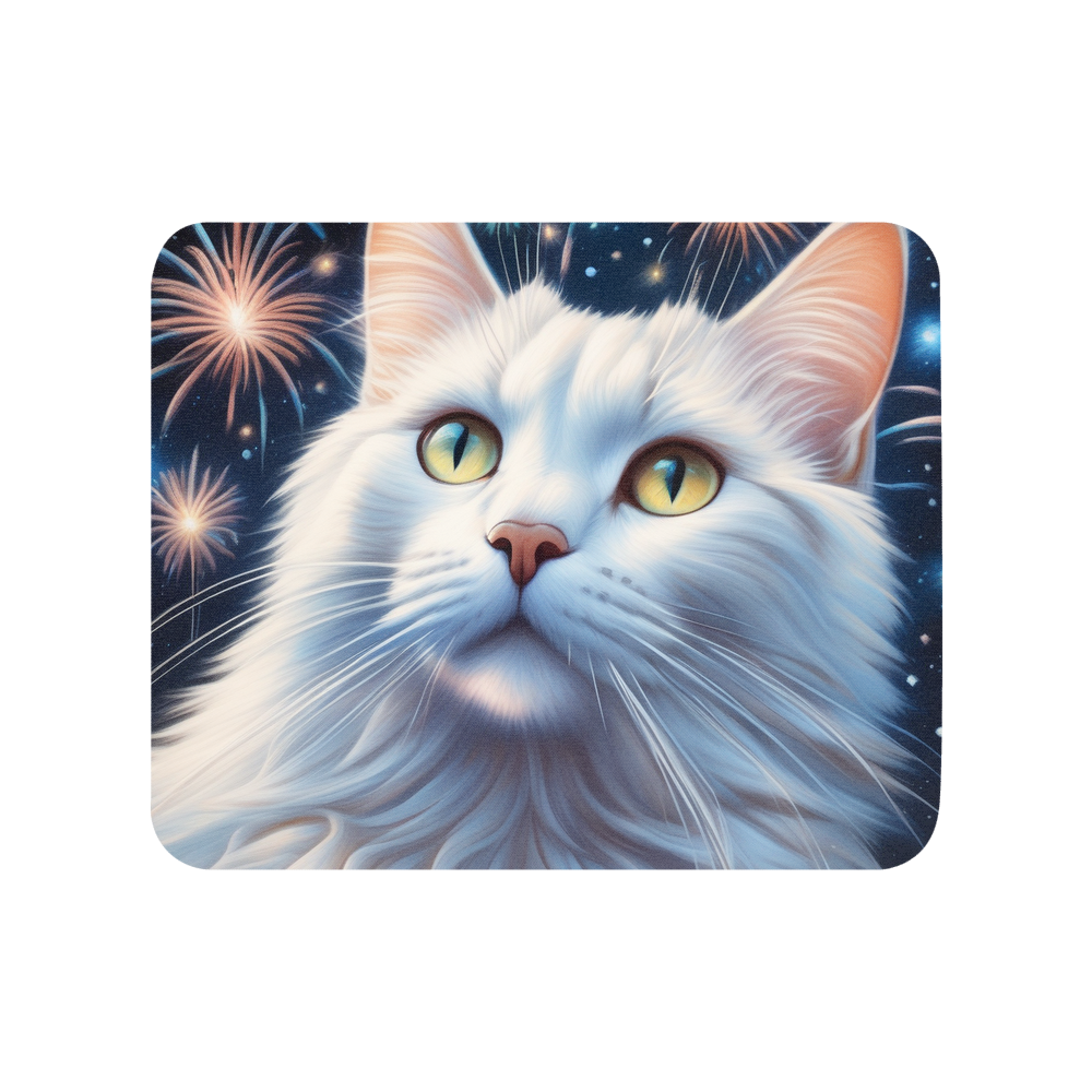 PugMug Custom White Companion Cat Mouse Pad