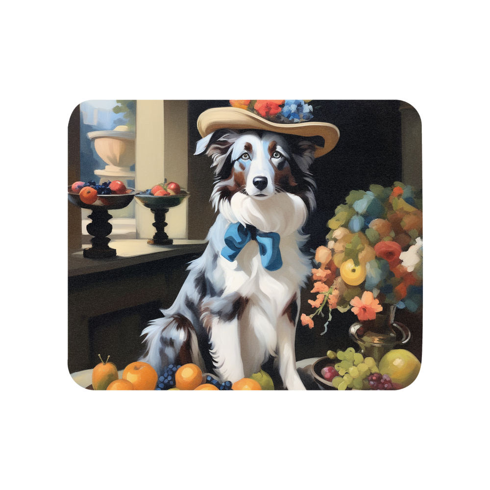 PugMug Custom Blue Merle Border Collie Mouse Pad