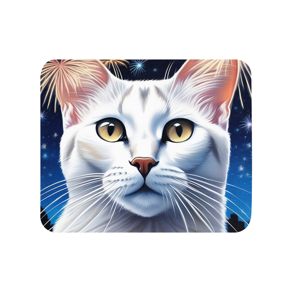 PugMug Custom White Abyssinian Cat Mouse Pad