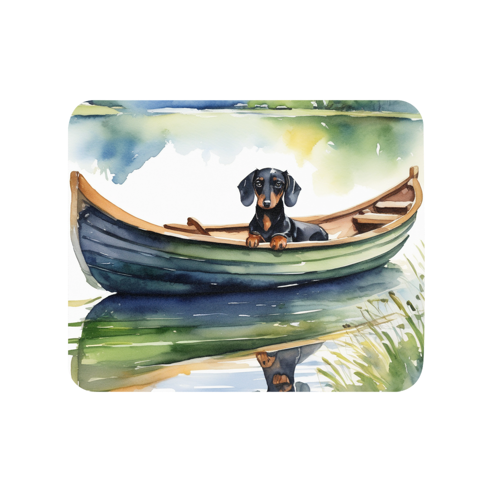 PugMug Custom Black Dachshund Mouse Pad