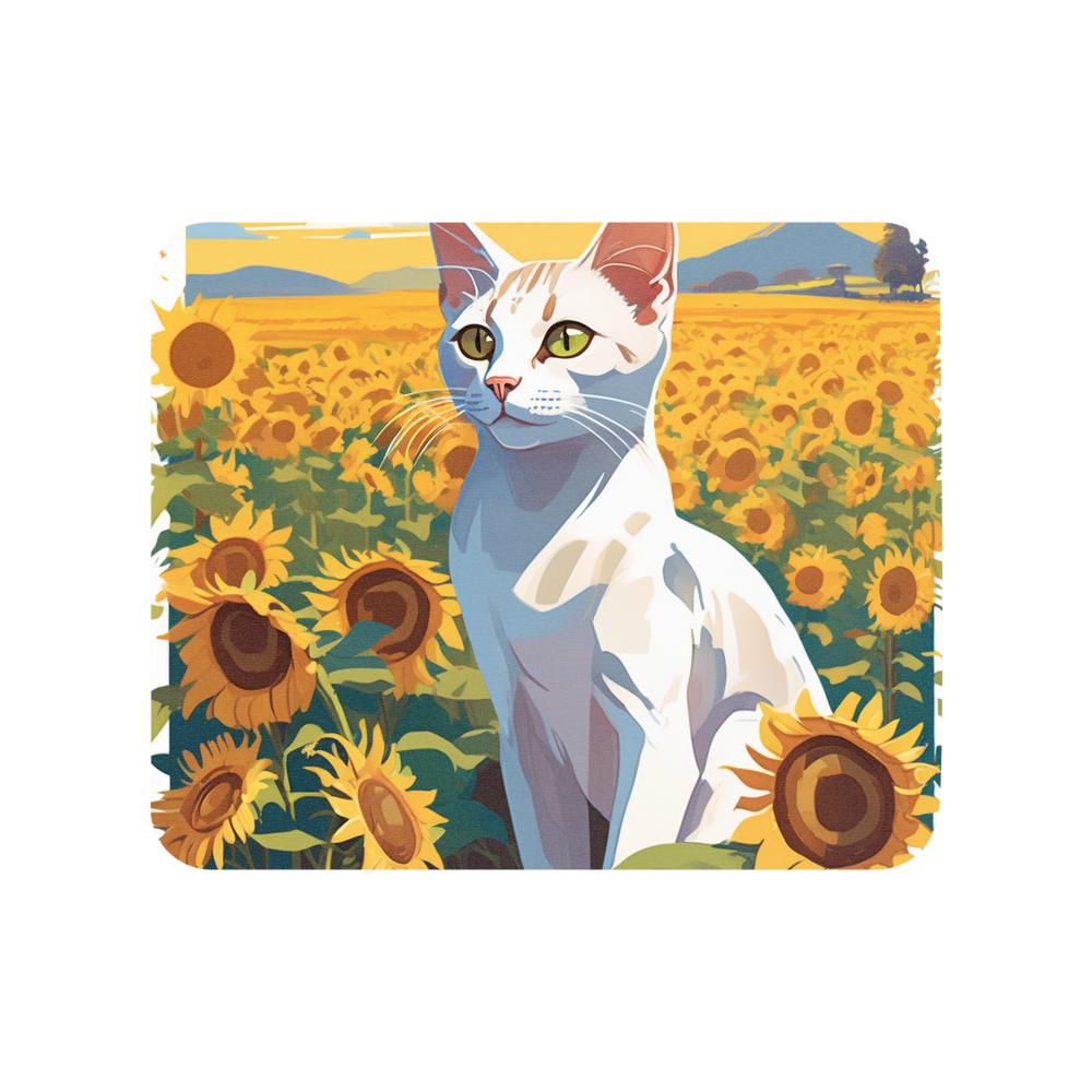 PugMug Custom White Abyssinian Cat Mouse Pad