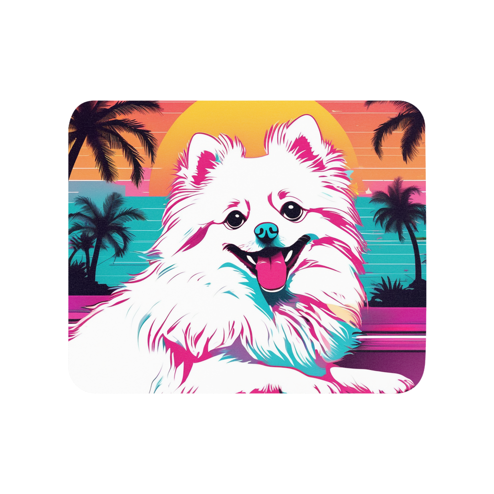 PugMug Custom White Pomeranian Mouse Pad