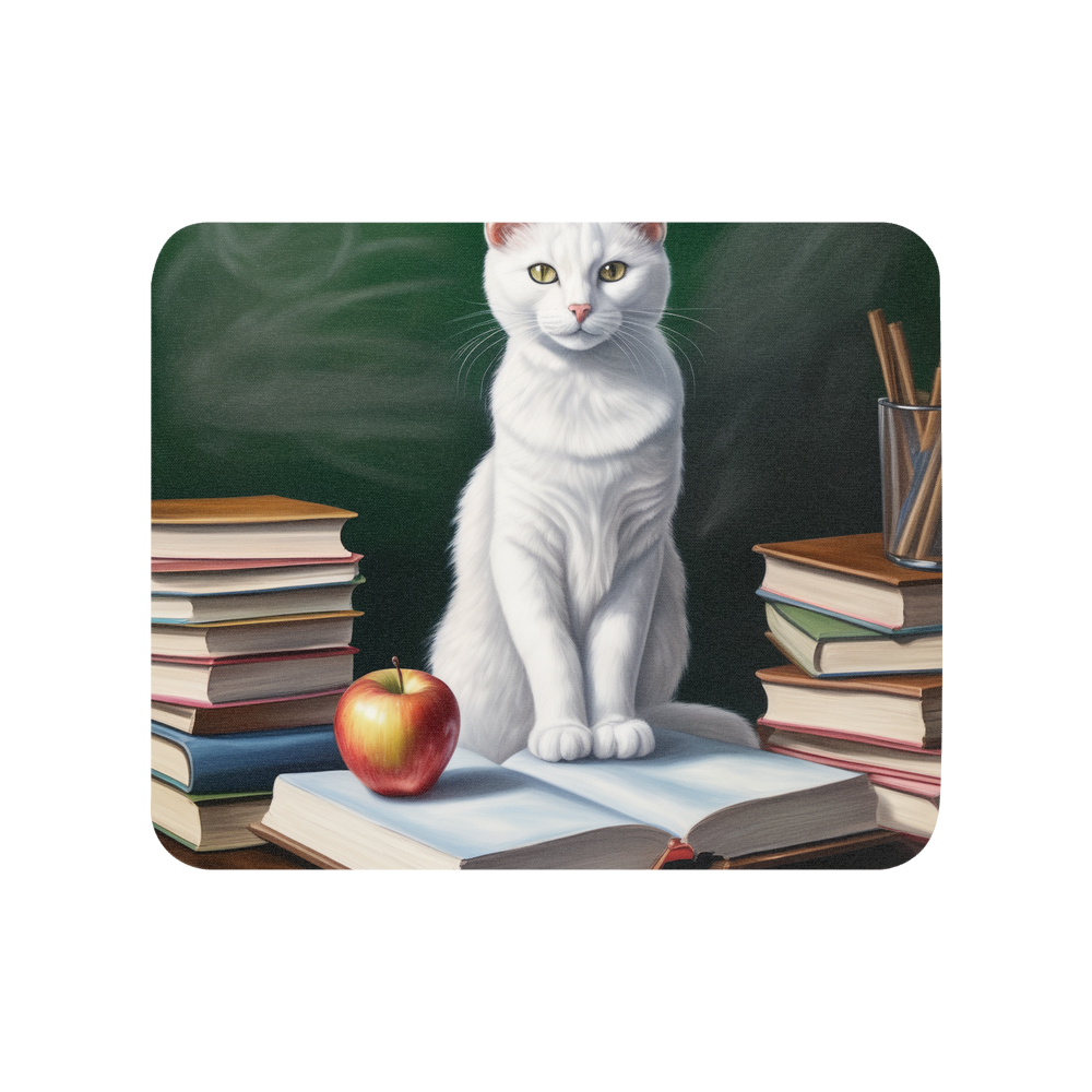 PugMug Custom White Companion Cat Mouse Pad