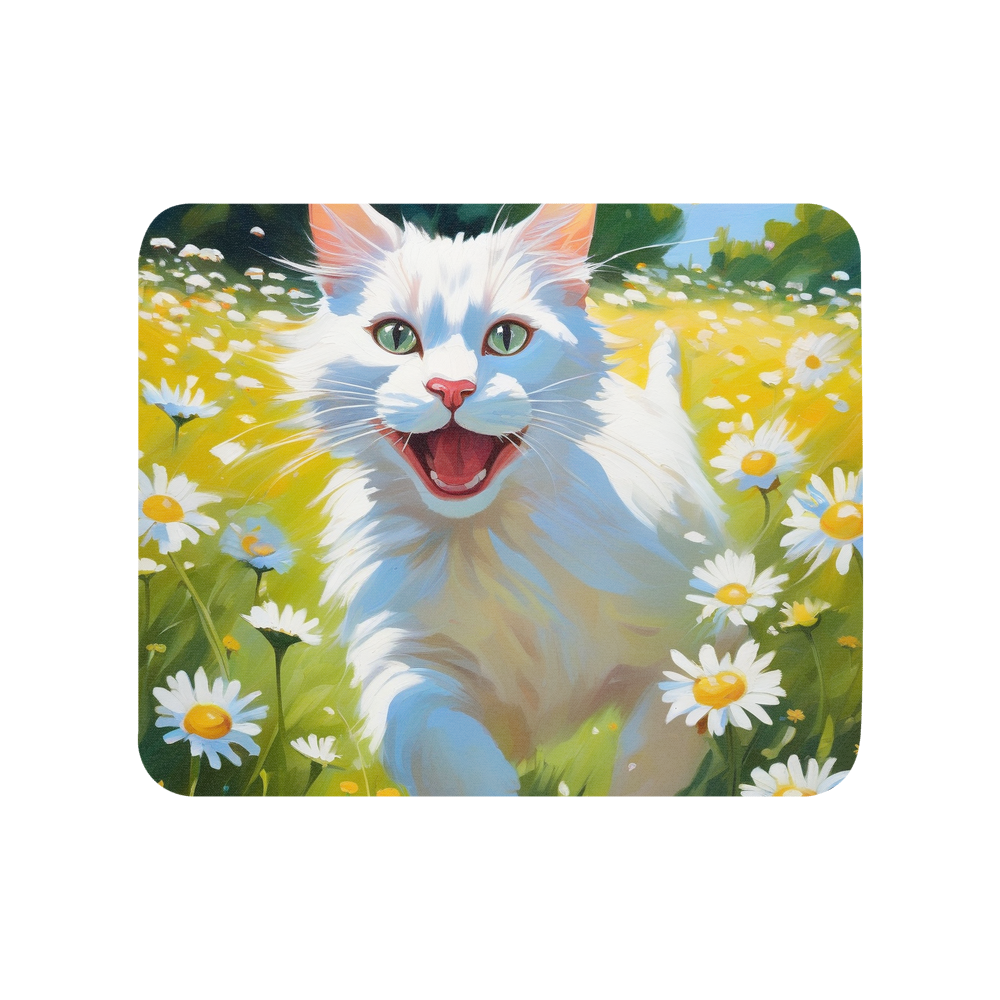 PugMug Custom White Companion Cat Mouse Pad
