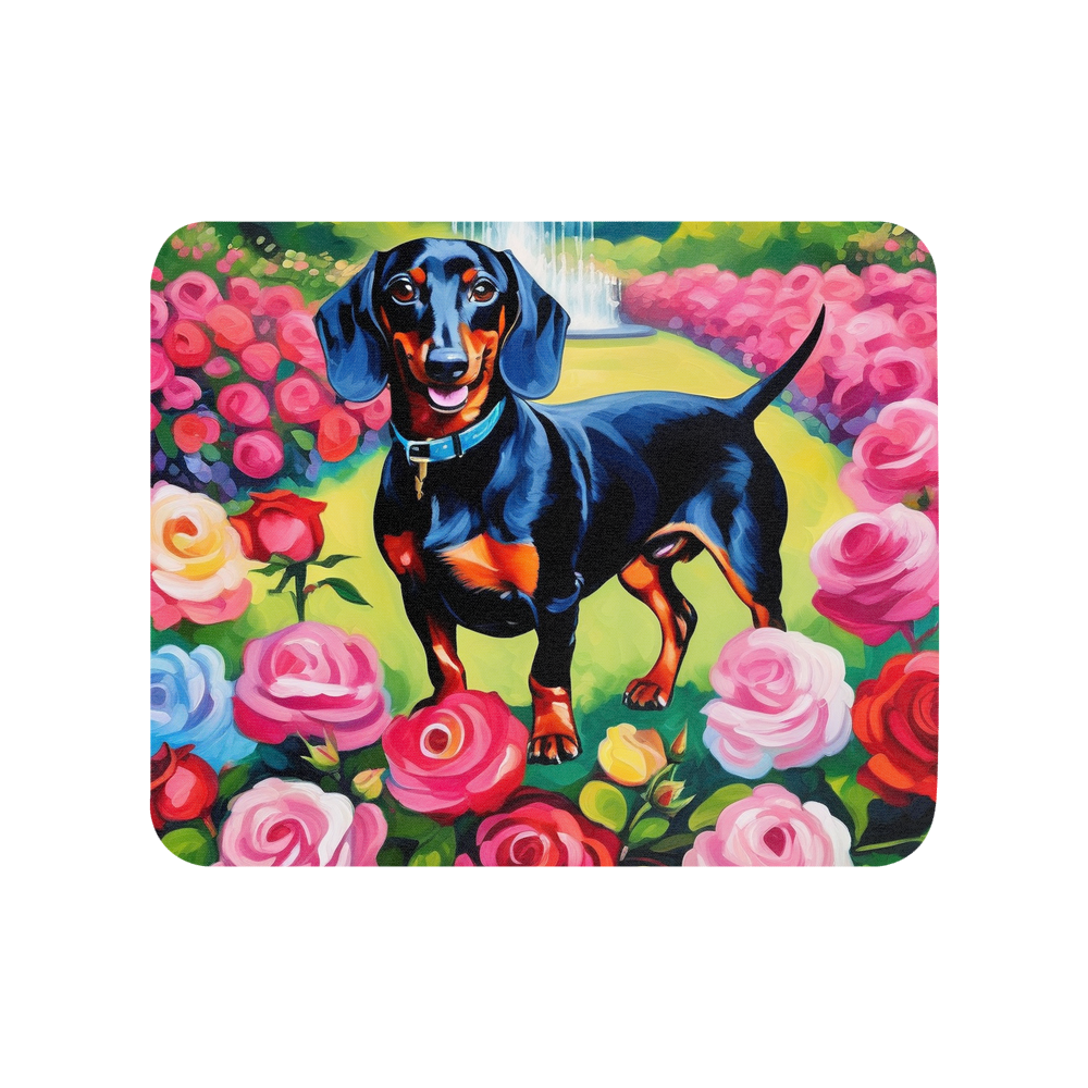 PugMug Custom Black Dachshund Mouse Pad