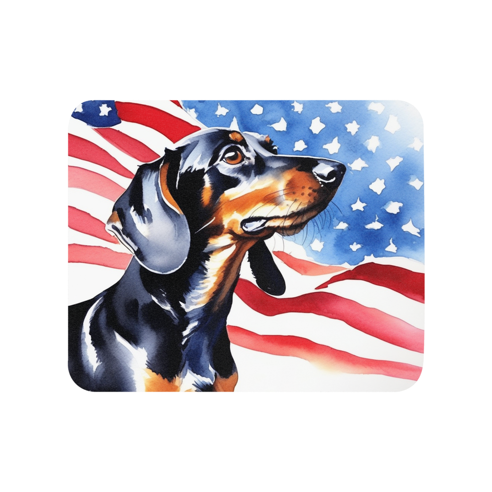 PugMug Custom Black Dachshund Mouse Pad