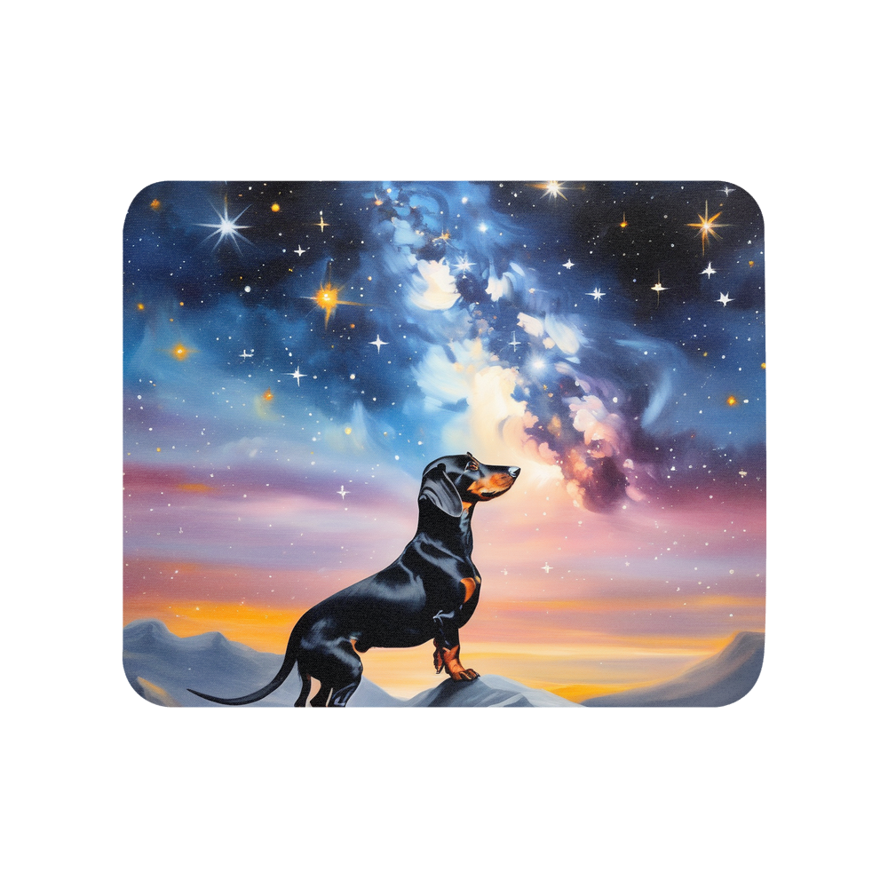 PugMug Custom Black Dachshund Mouse Pad