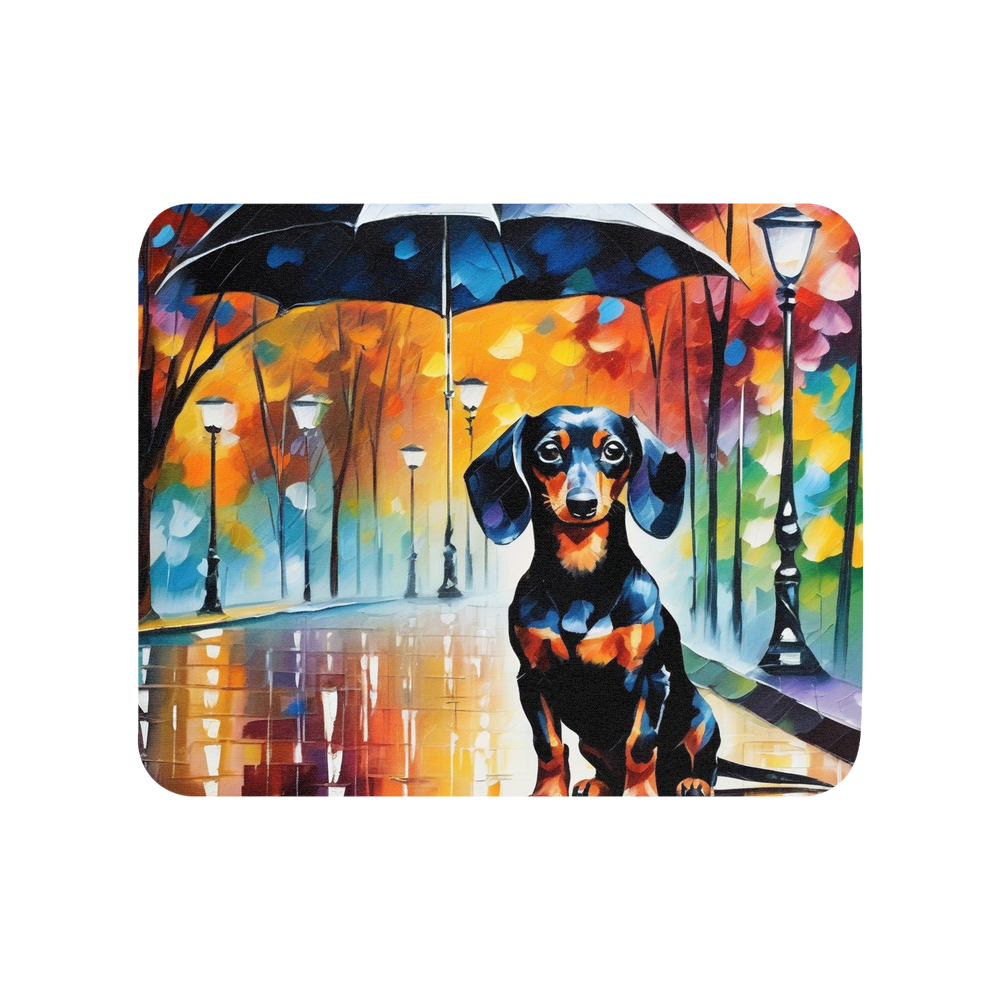 PugMug Custom Black Dachshund Mouse Pad