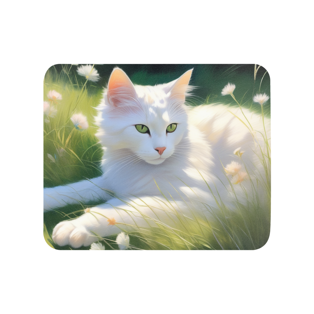 PugMug Custom White Companion Cat Mouse Pad