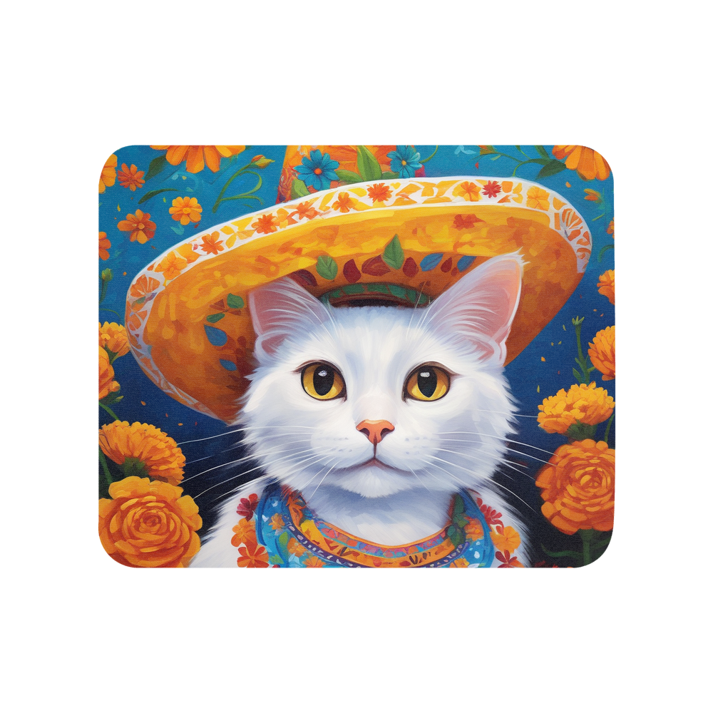 PugMug Custom White Companion Cat Mouse Pad