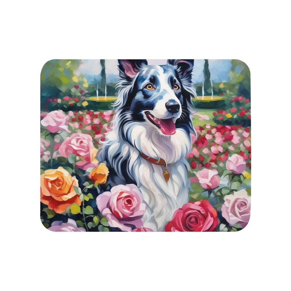 PugMug Custom Blue Merle Border Collie Mouse Pad