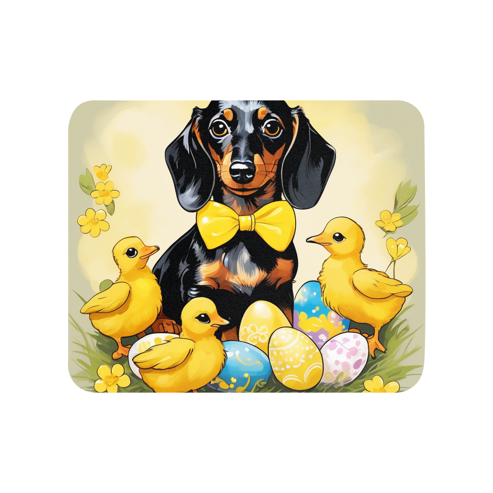 PugMug Custom Black Dachshund Mouse Pad