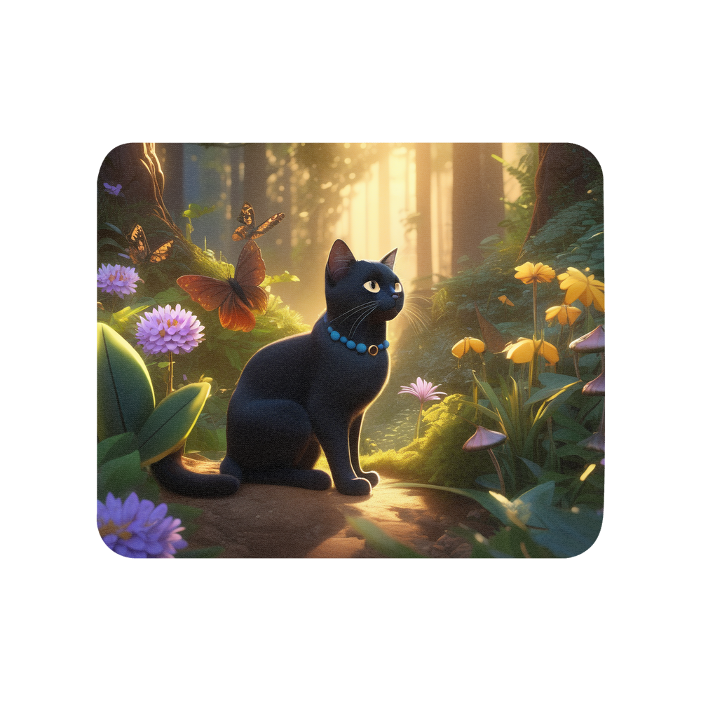 PugMug Custom Black Exotic Cat Mouse Pad