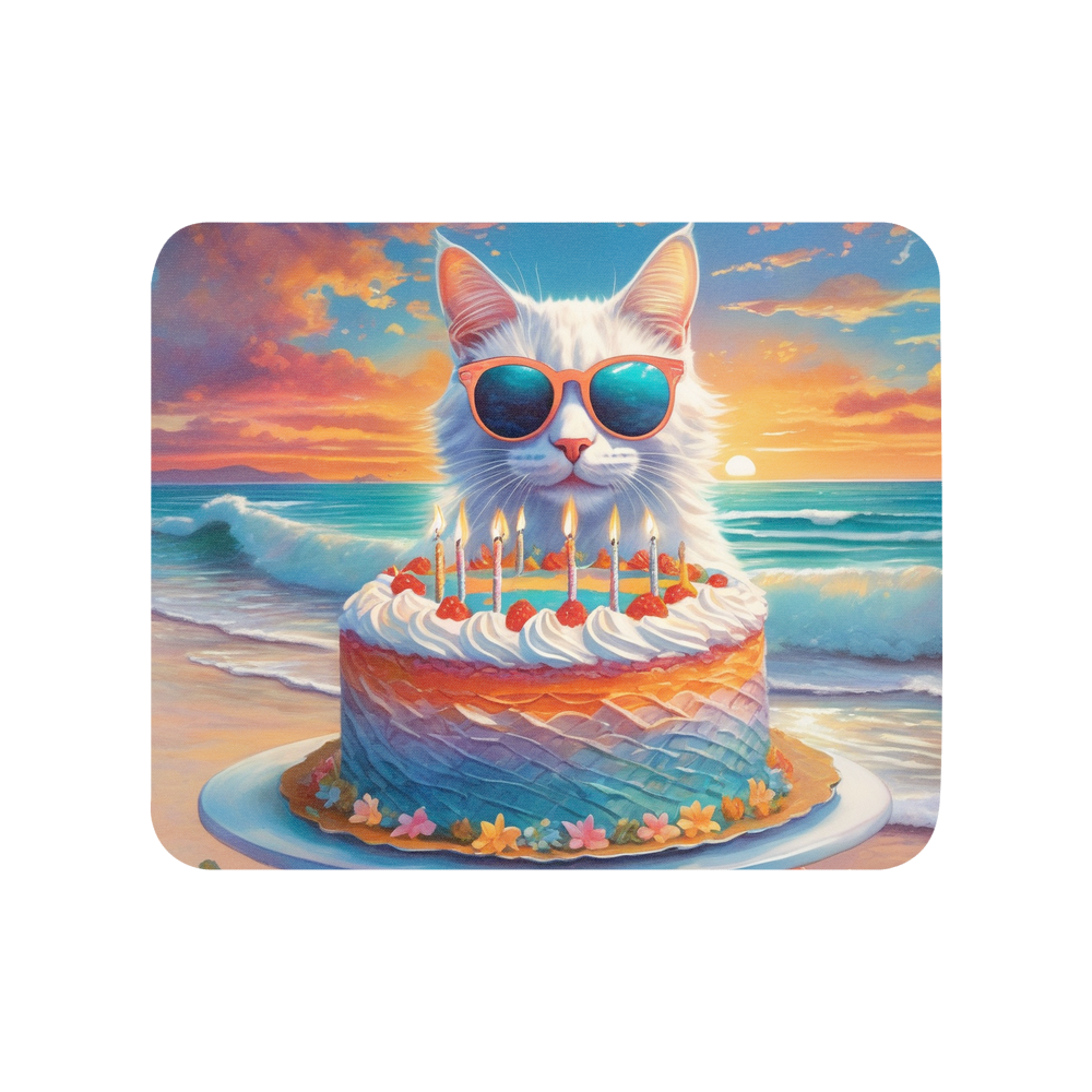 PugMug Custom White Companion Cat Mouse Pad