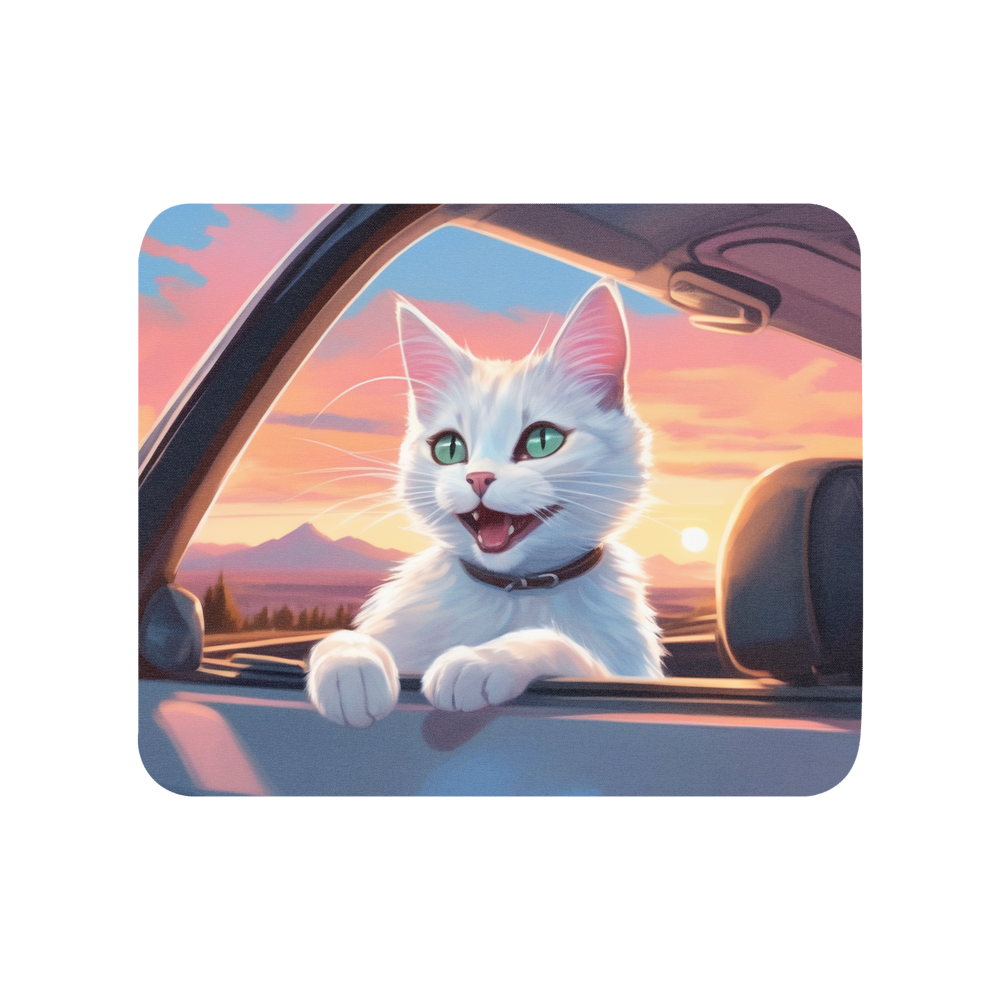 PugMug Custom White Companion Cat Mouse Pad