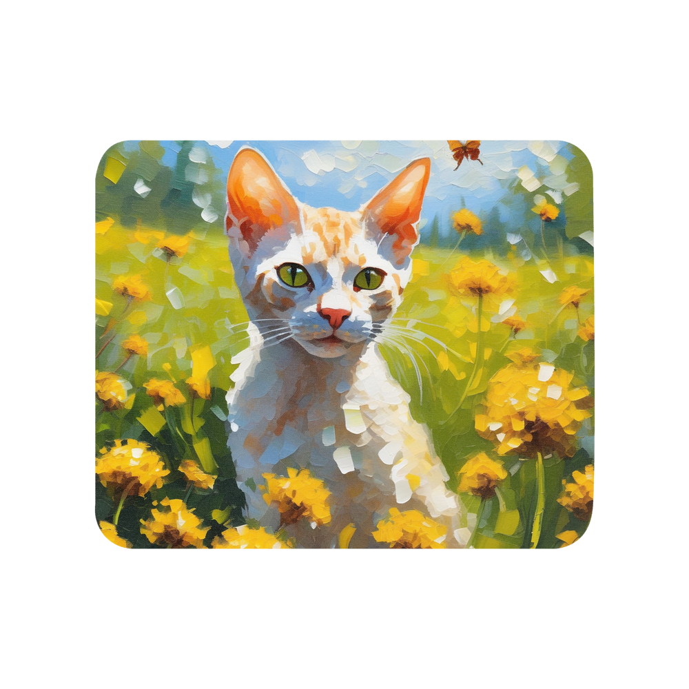 PugMug Custom Tabby Devon Rex Cat Mouse Pad