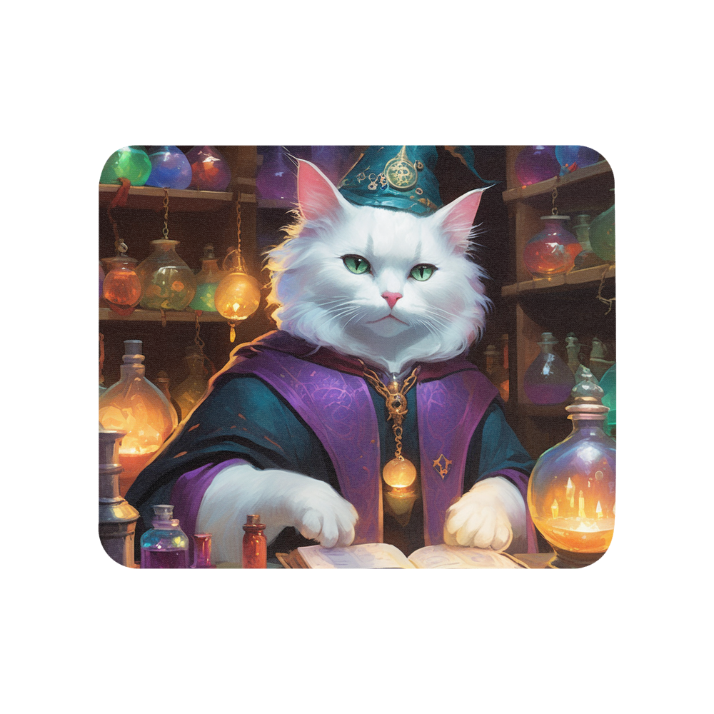 PugMug Custom White Companion Cat Mouse Pad