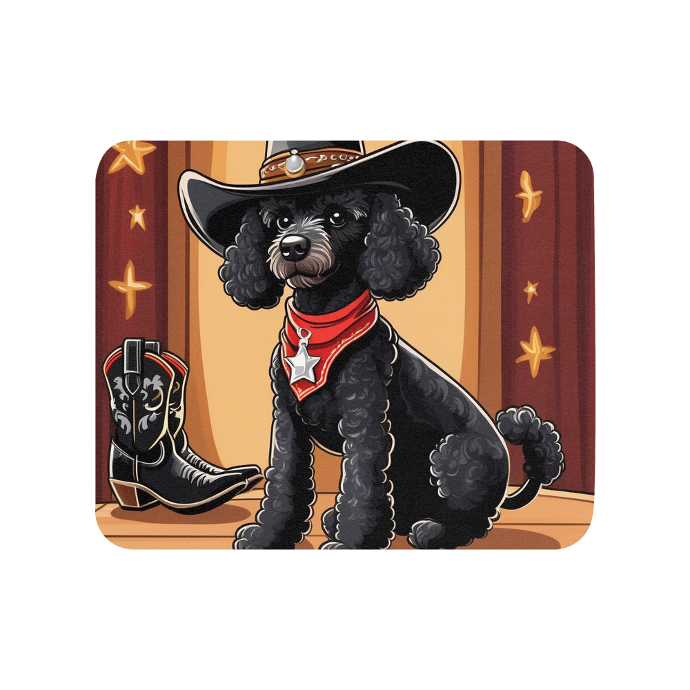 PugMug Custom Black Poodle Mouse Pad