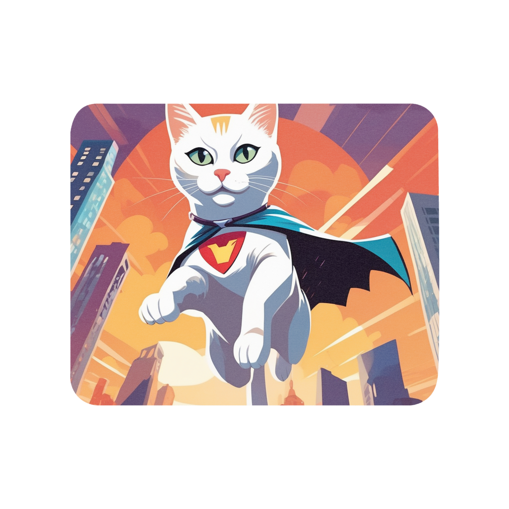 PugMug Custom White Companion Cat Mouse Pad