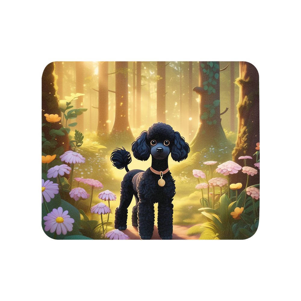 PugMug Custom Black Poodle Mouse Pad