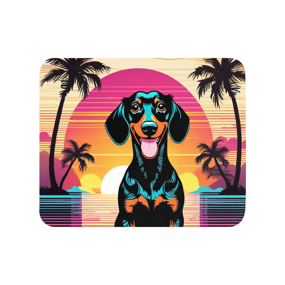 PugMug Custom Black Dachshund Mouse Pad