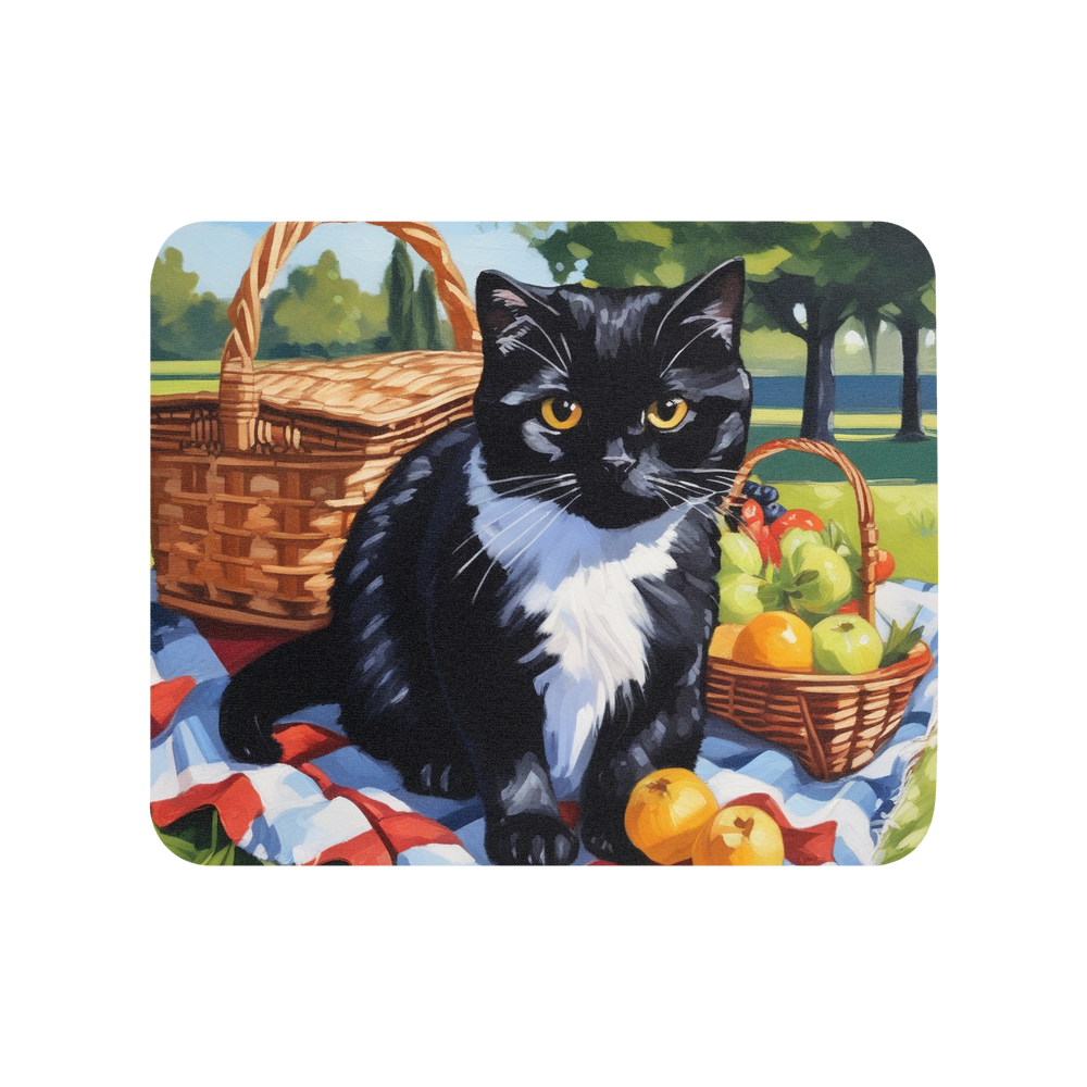 PugMug Custom Black Scottish Fold Cat Mouse Pad