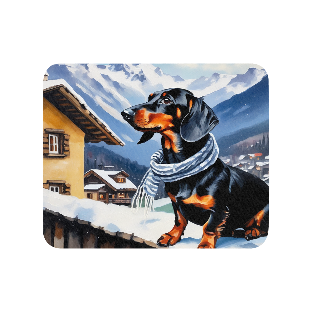 PugMug Custom Black Dachshund Mouse Pad
