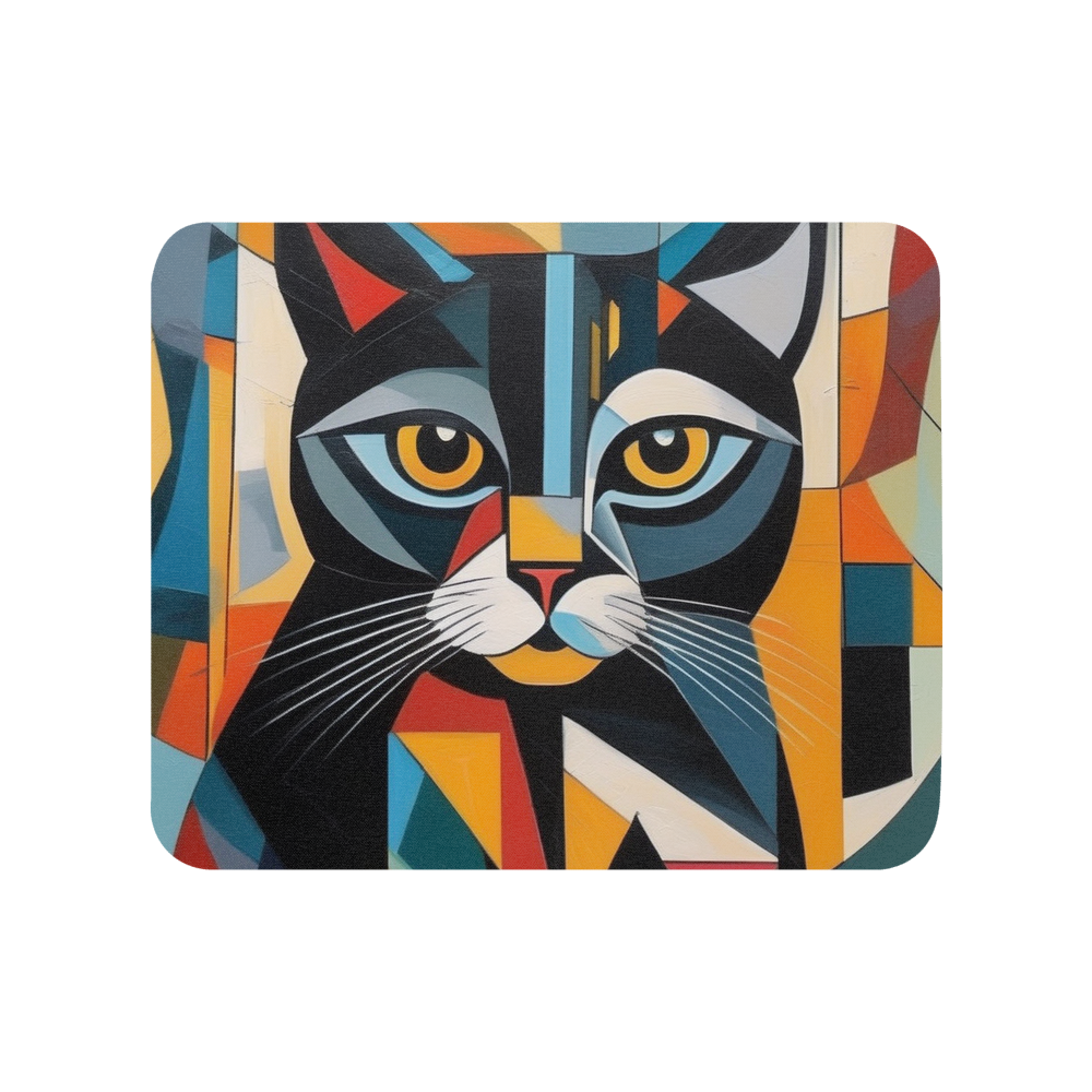 PugMug Custom Black Scottish Fold Cat Mouse Pad