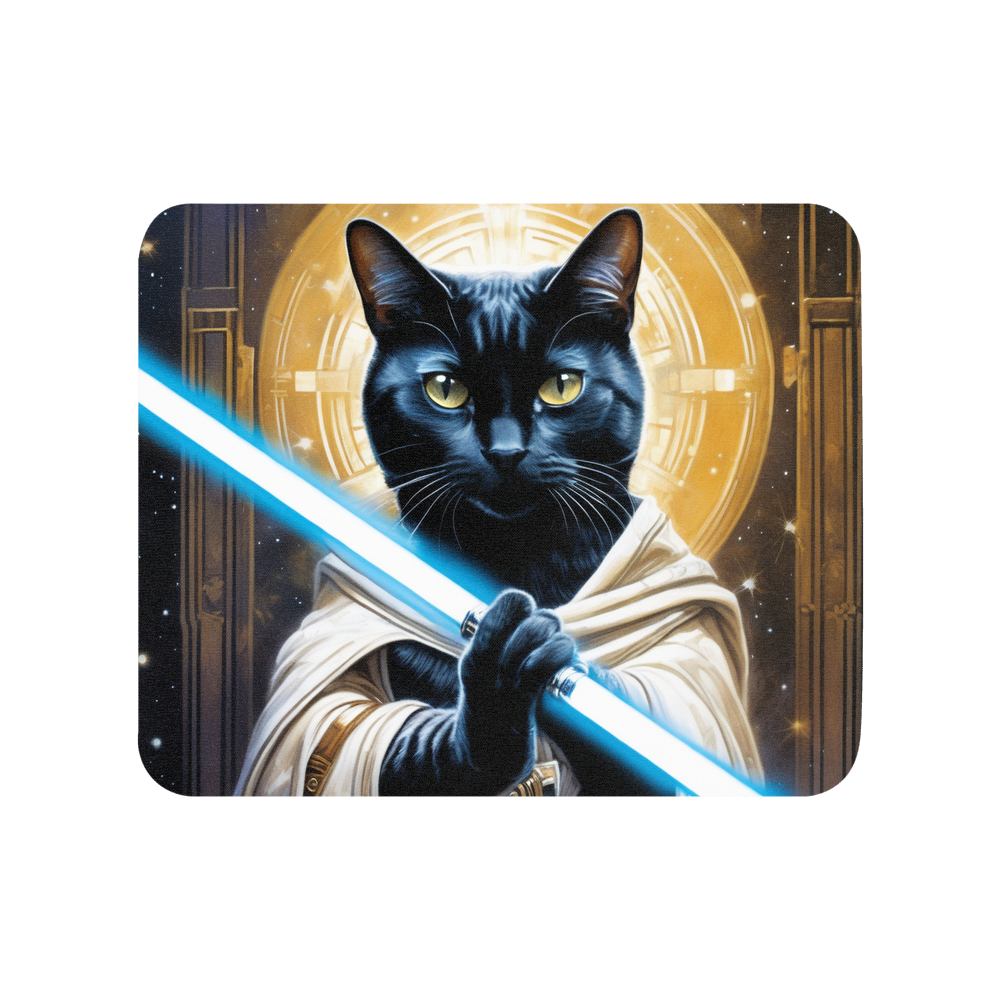 PugMug Custom Black American Shorthair Cat Mouse Pad