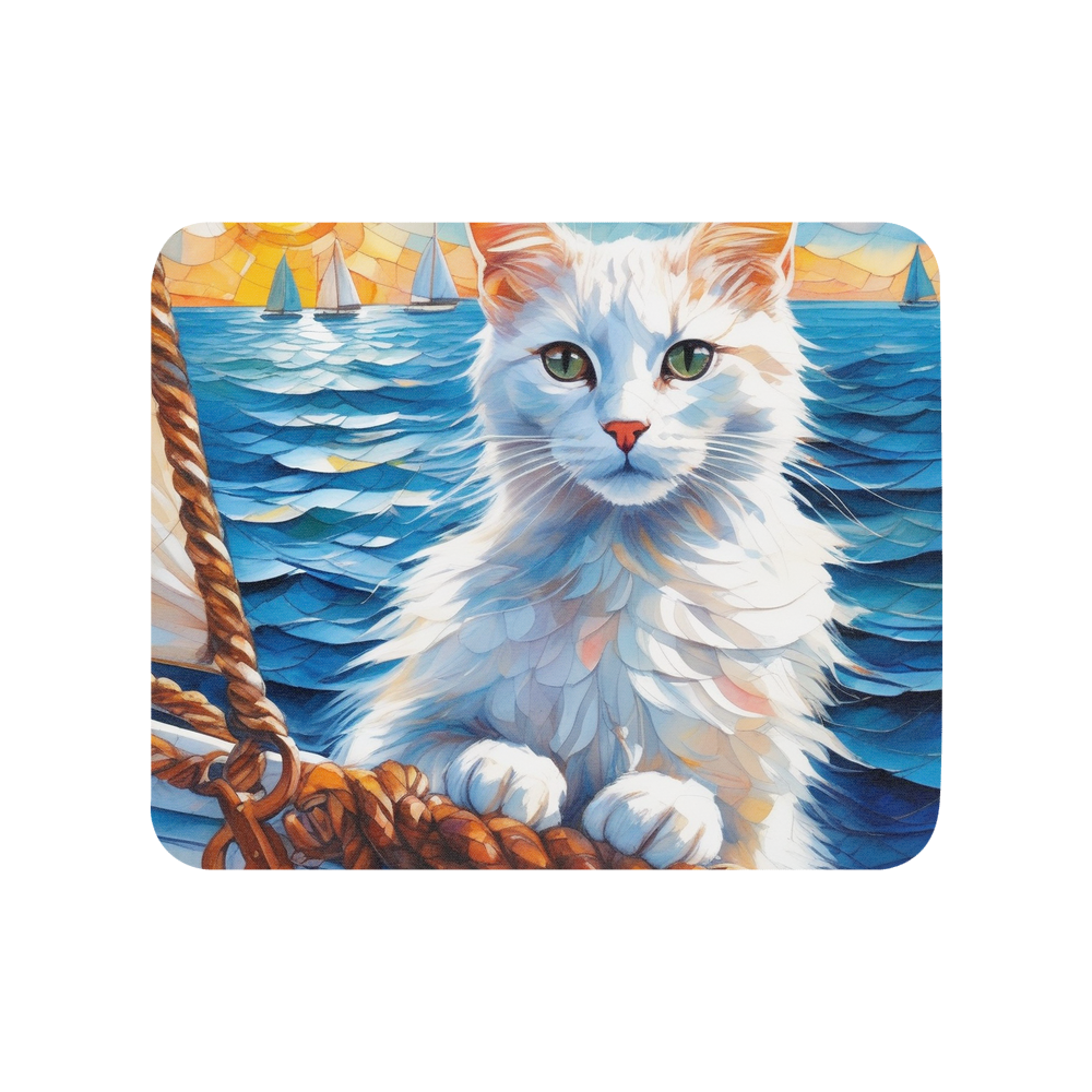 PugMug Custom White Companion Cat Mouse Pad