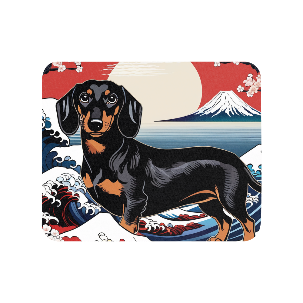 PugMug Custom Black Dachshund Mouse Pad