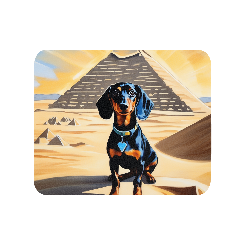 PugMug Custom Black Dachshund Mouse Pad