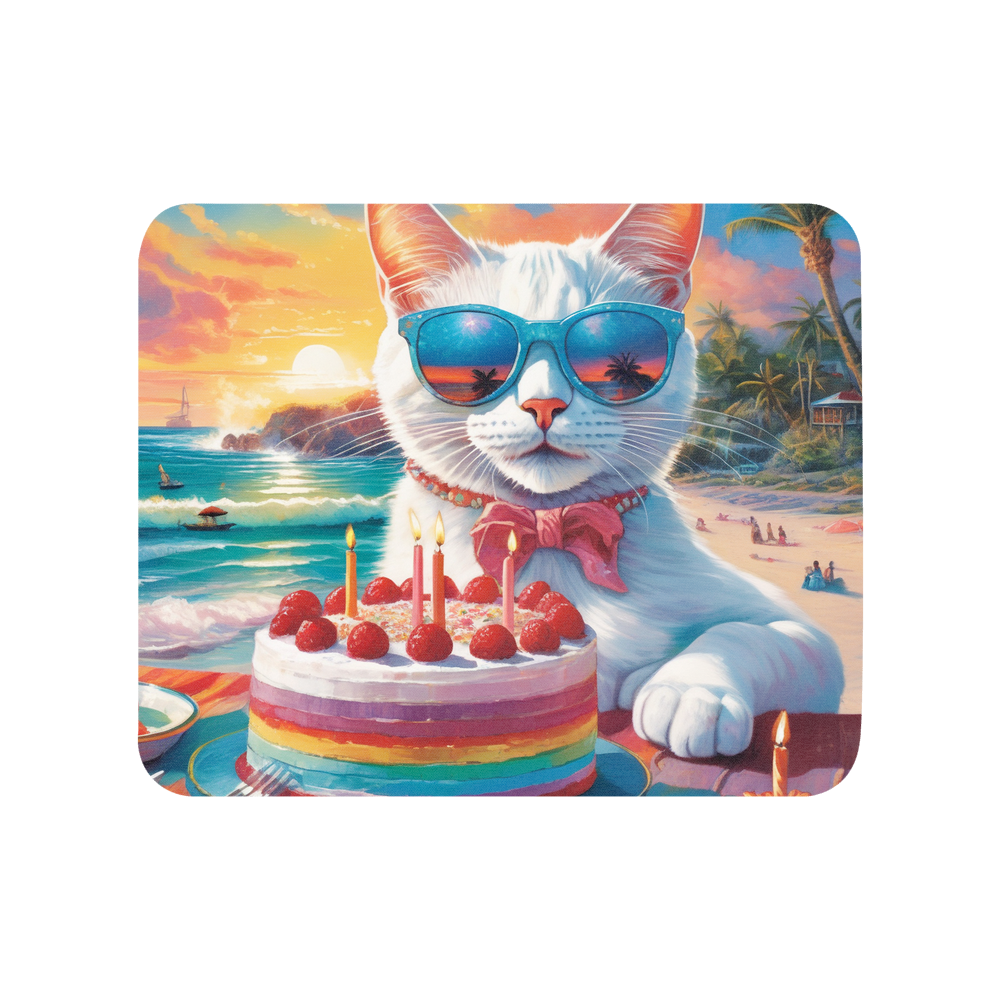 PugMug Custom White Companion Cat Mouse Pad