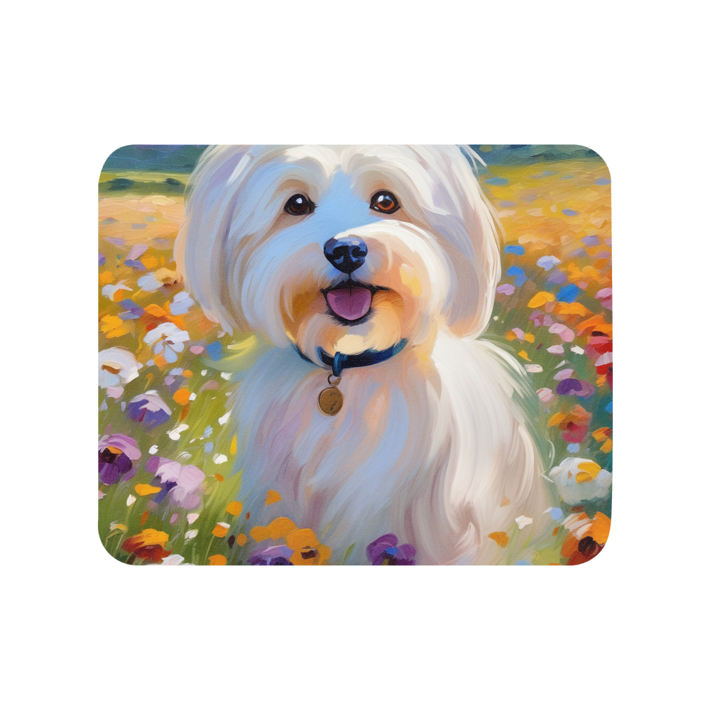 PugMug Custom White Havanese Dog Mouse Pad