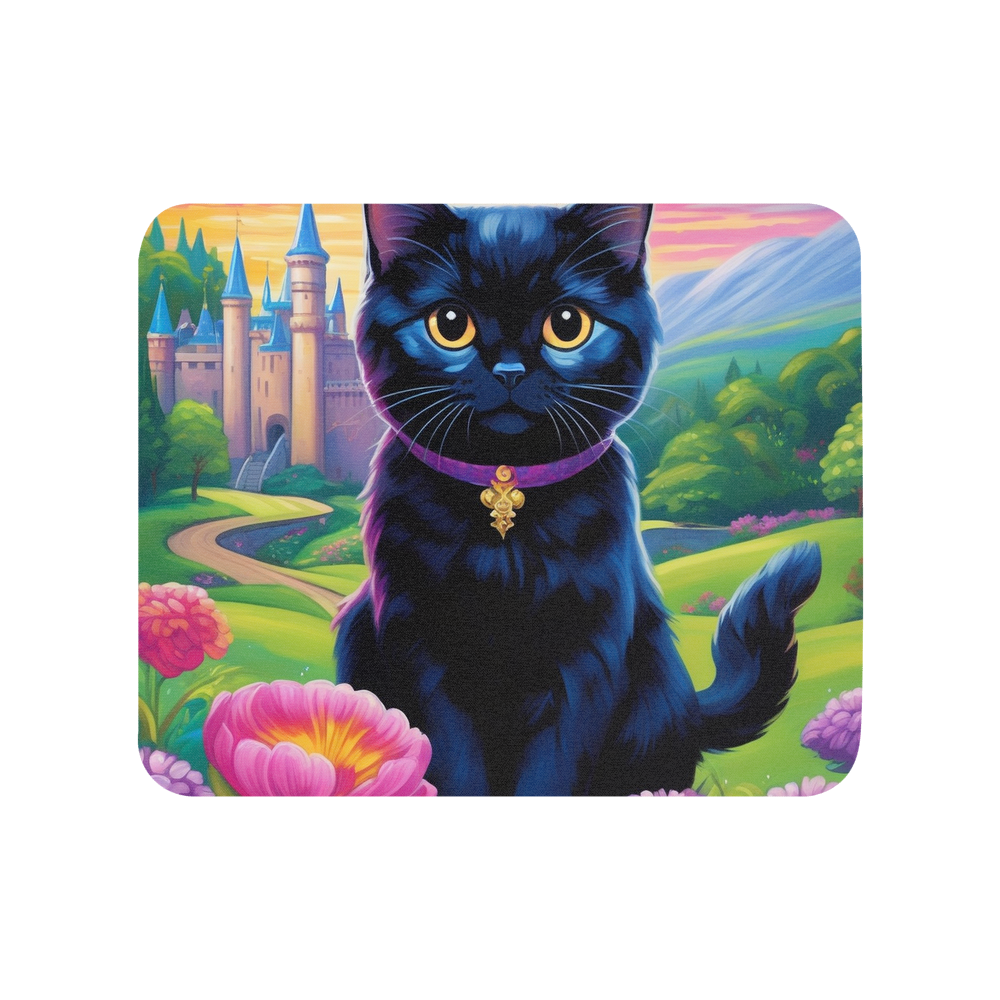 PugMug Custom Black Scottish Fold Cat Mouse Pad
