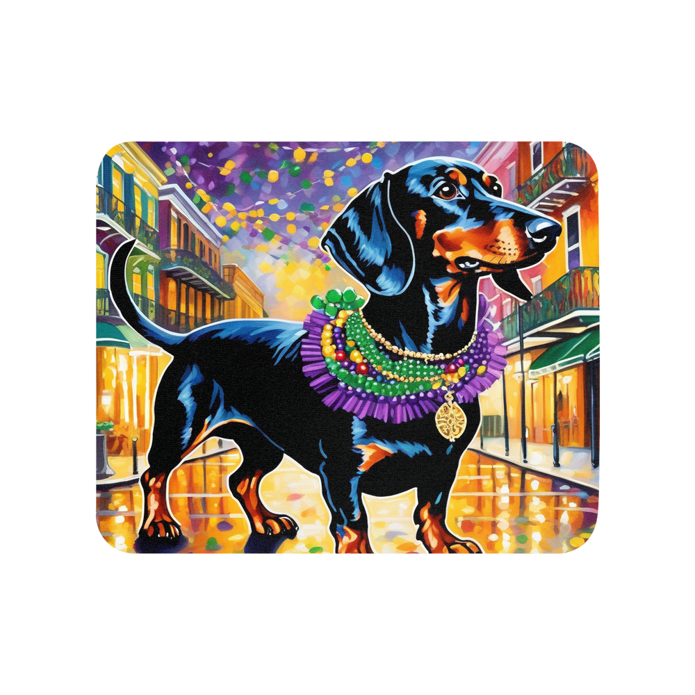 PugMug Custom Black Dachshund Mouse Pad