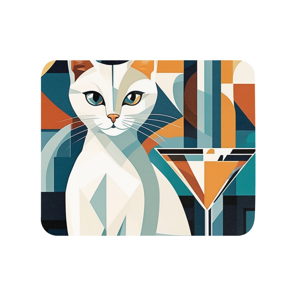 PugMug Custom White Companion Cat Mouse Pad